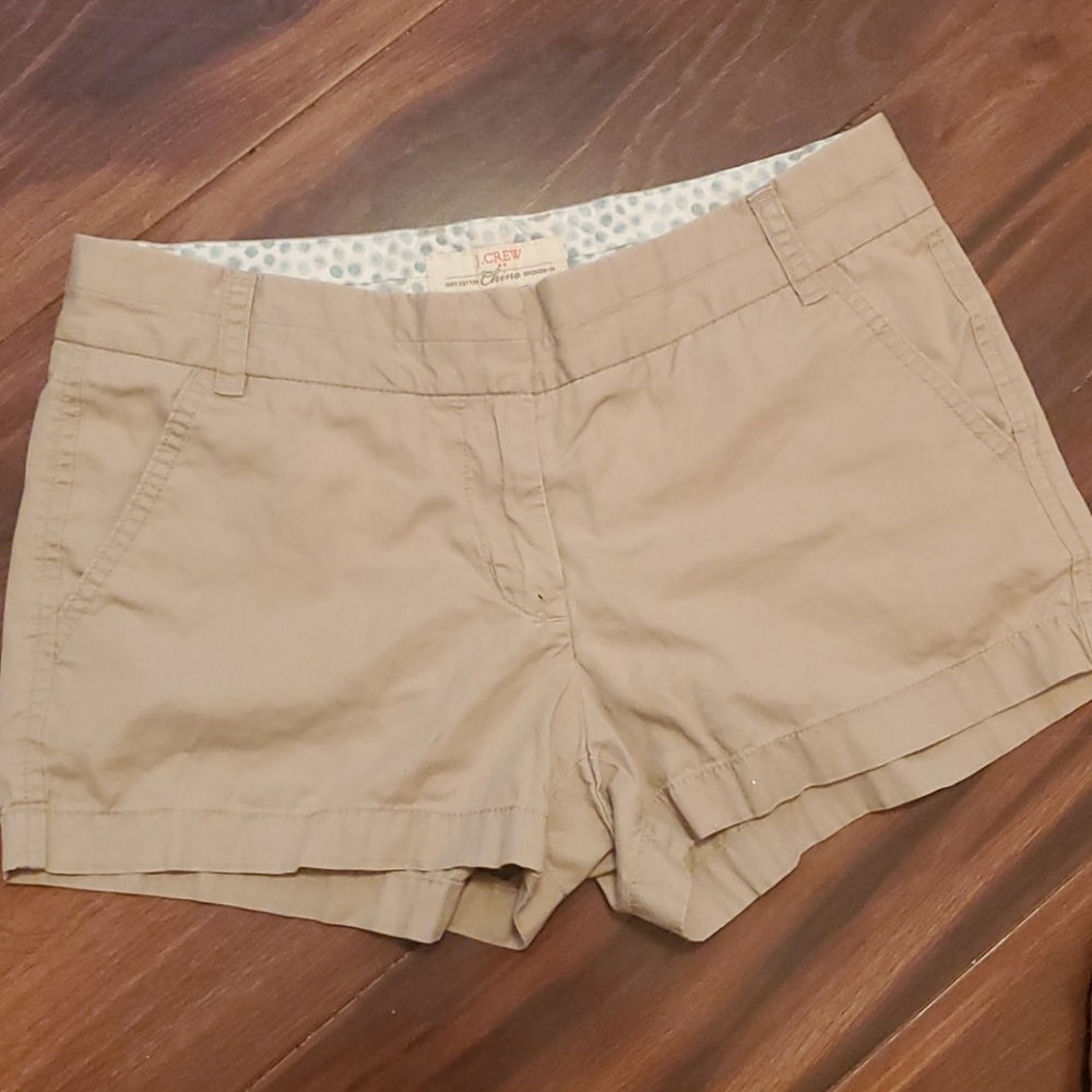 J Crew Chino Khaki Shorts size 4
